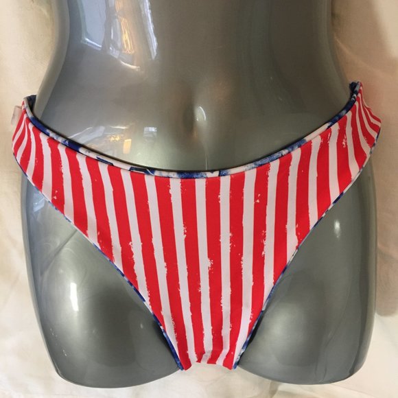 ZAFUL Women's Strapless Ribbed Tie Back Ruffle Cutout Bandeau Bikini Swimsuit M - Picture 11 of 16